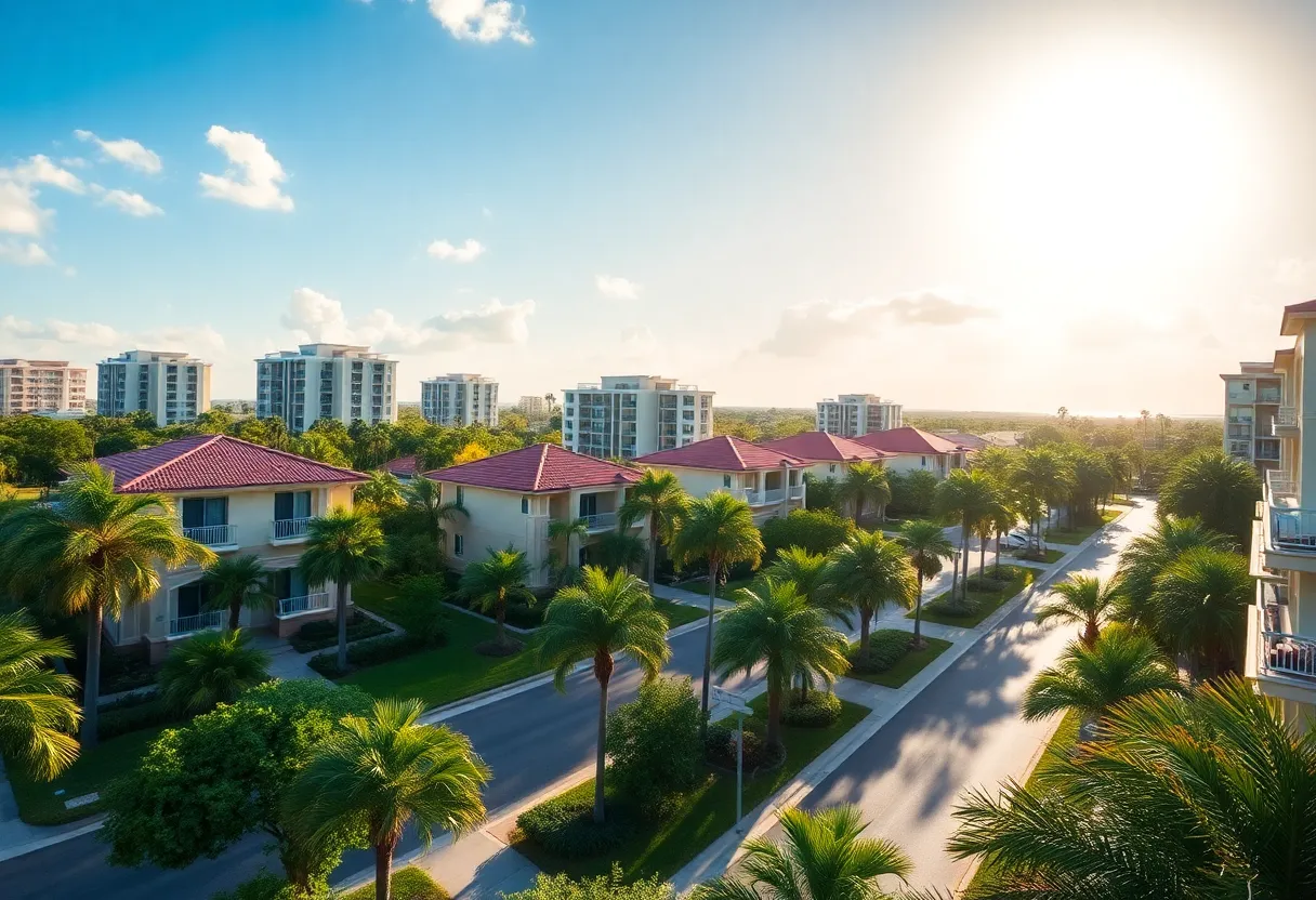 Stylish luxury rentals in Orlando with palm trees and sunny skies