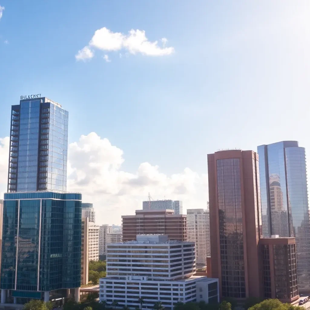 View of Orlando's skyline showcasing office buildings