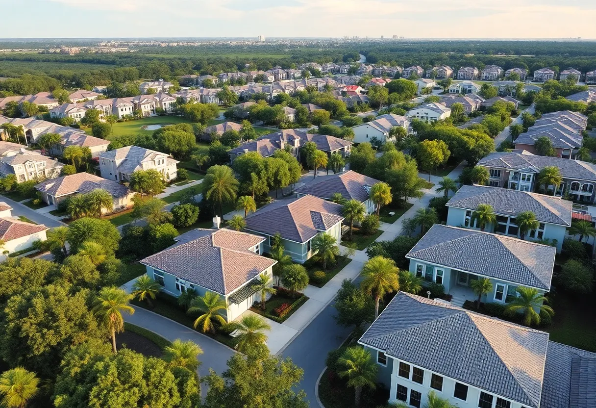 Landscape view of luxury and affordable homes in Orlando