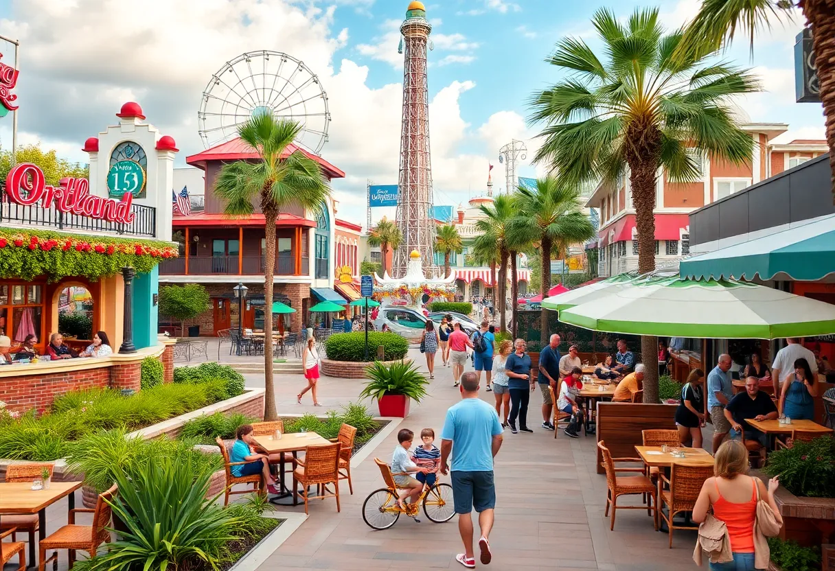 Family enjoying staycation in Orlando surrounded by attractions