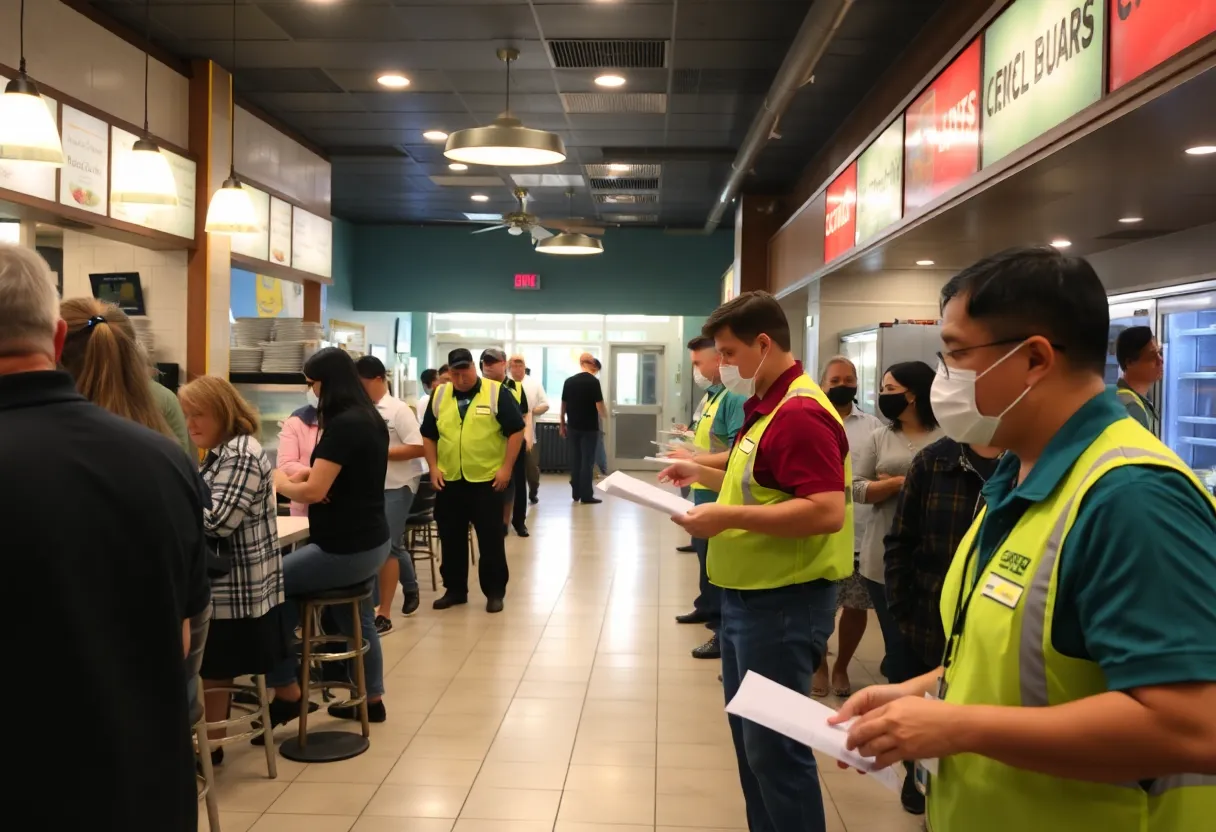 Health inspection at a restaurant in Central Florida