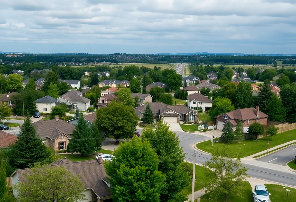 Neighborhood facing proposed toll road construction