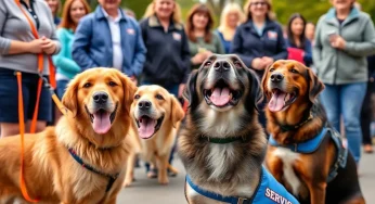 Four Service Dogs Graduate to Assist Individuals with Hearing Impairments