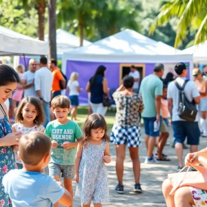 Families enjoying summer events in Central Florida, including outdoor activities and art workshops.
