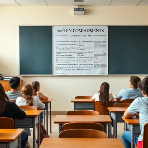 Ten Commandments Classroom Display