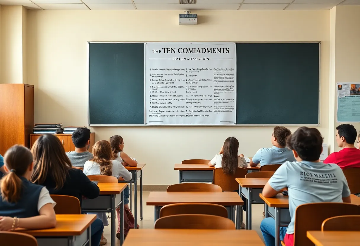 Ten Commandments Classroom Display