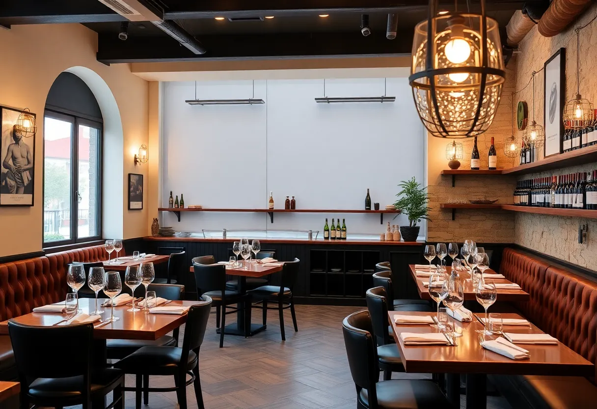 Interior of Terramia Wine Bar Trattoria showcasing elegant dining experience