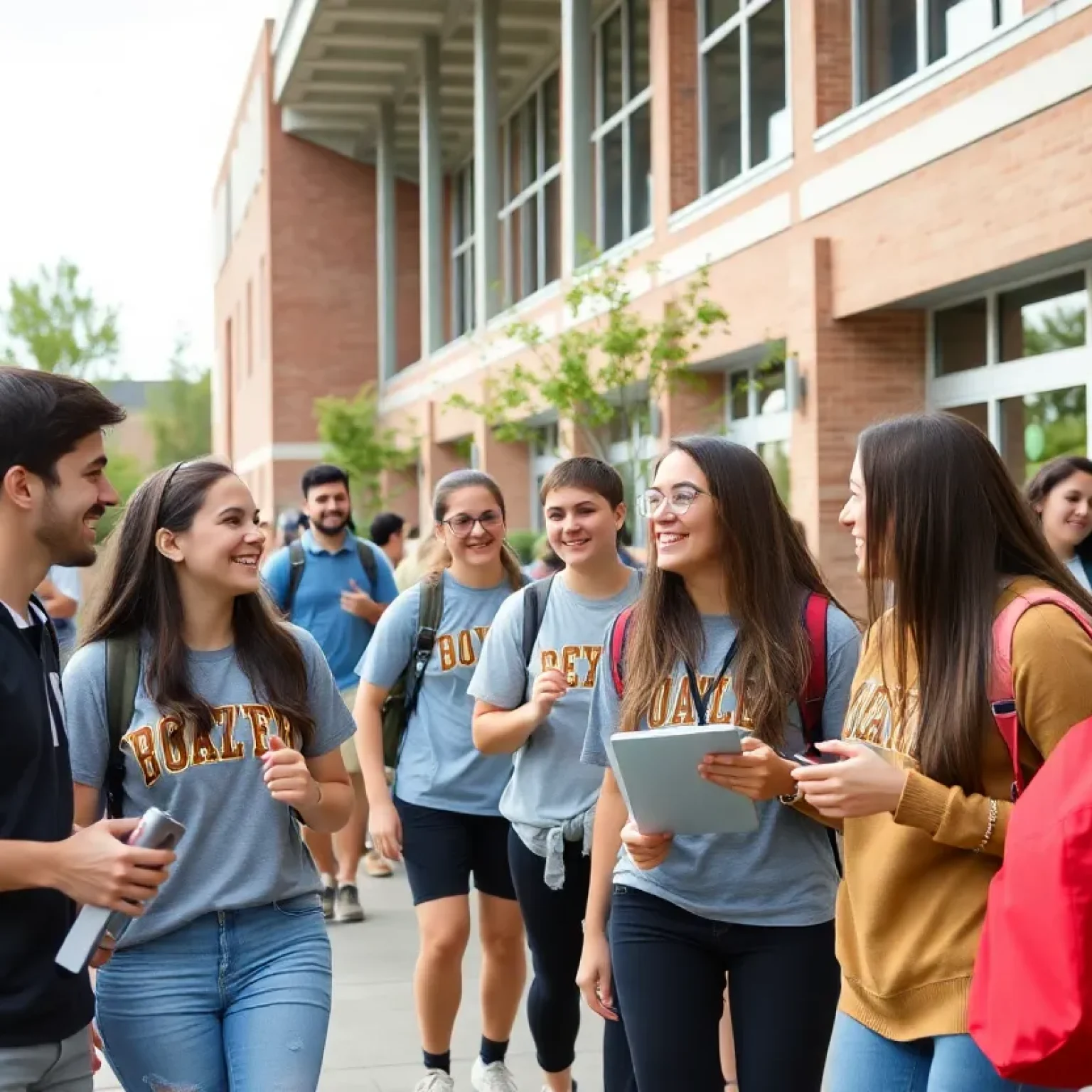 Prospective athletes touring the UCF campus