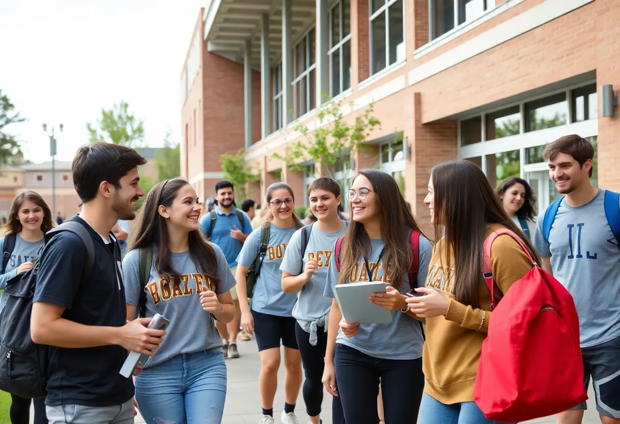 Prospective athletes touring the UCF campus