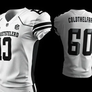 UCF football players showcasing new uniforms featuring Knighted Eras typeface