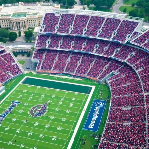 Crowd at UCF football stadium during recruitment weekend