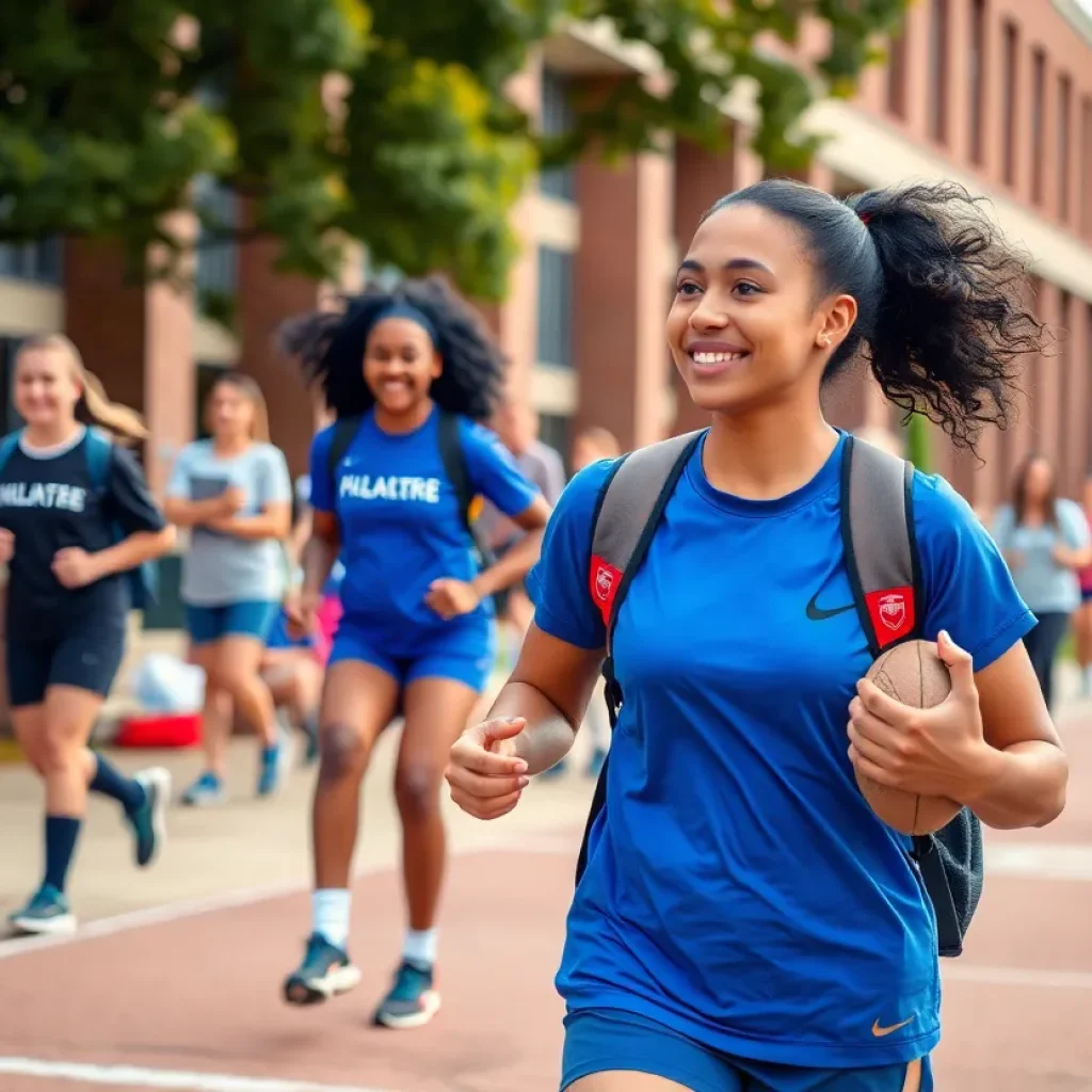 UCF student-athletes participating in various sports activities