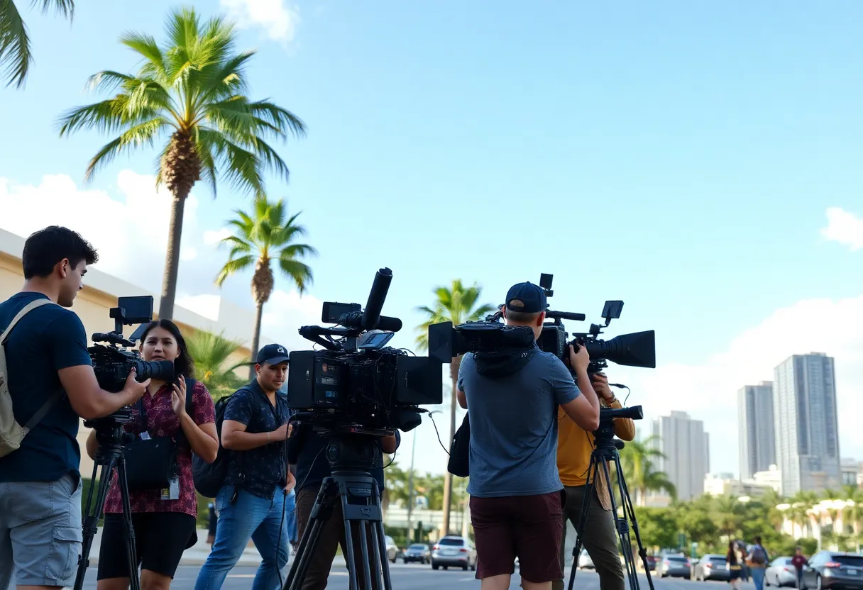 UCF students engaged in film production in Orlando