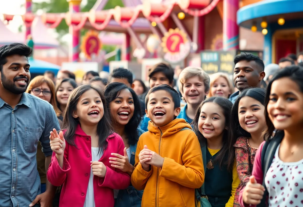 Families participating in casting calls at Universal Orlando