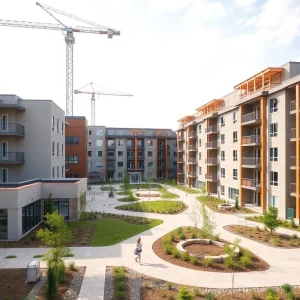 Construction of the Vibe student housing project near UCF