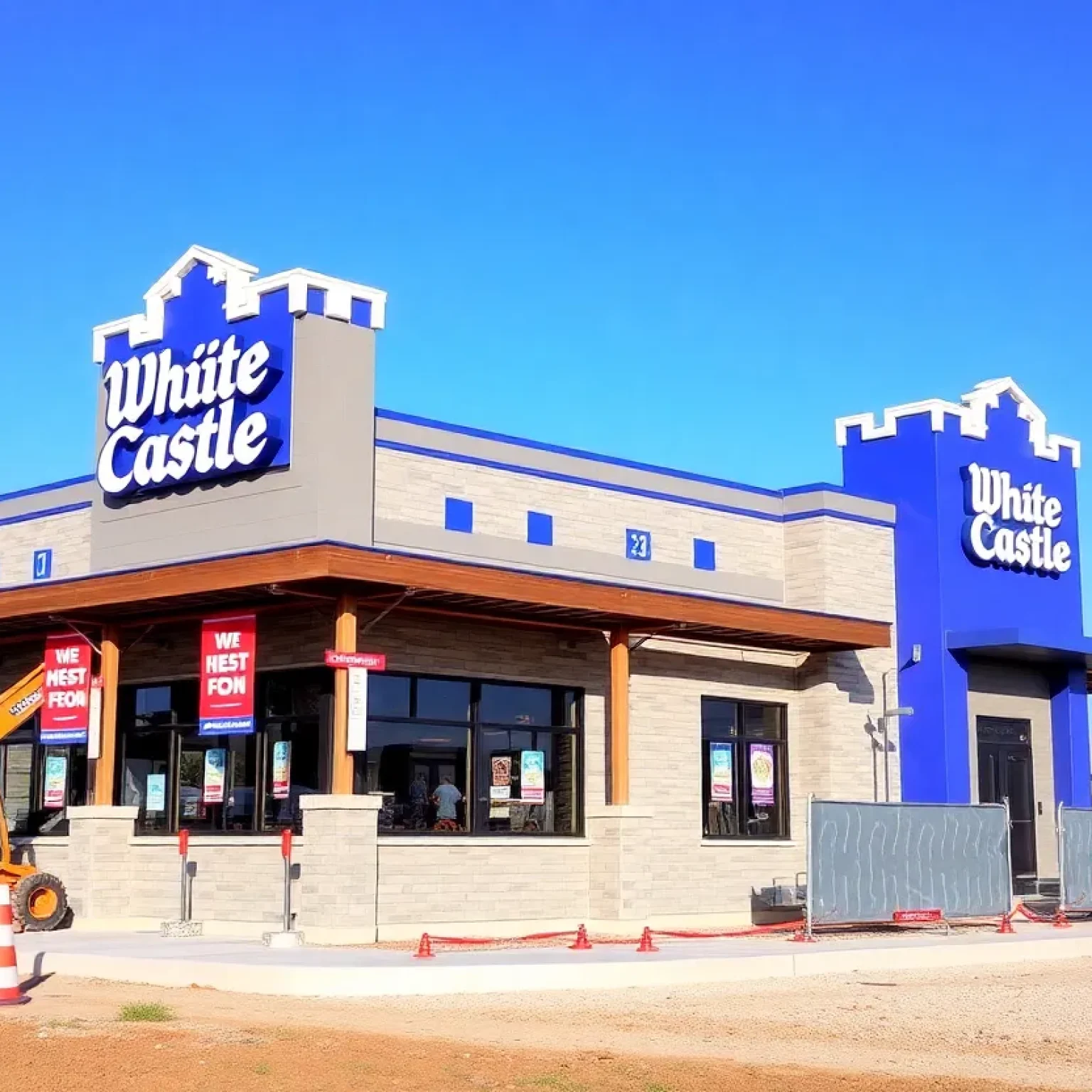 New White Castle restaurant construction in Clermont, Florida