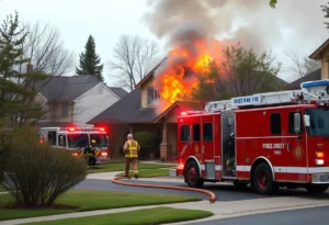 Emergency response to house fire in Altamonte Springs