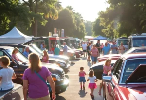 Families enjoying community events in Central Florida during summer.