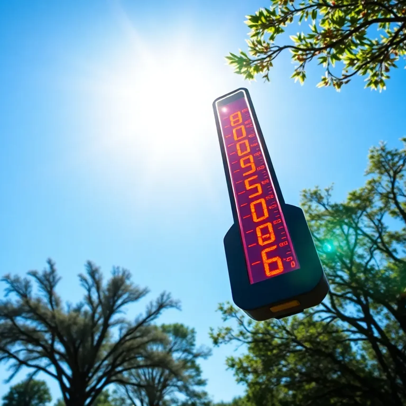 Hot sunny day in Central Florida with high temperatures