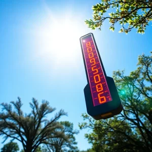 Hot sunny day in Central Florida with high temperatures