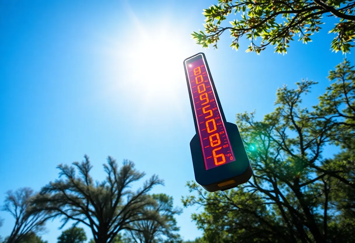Hot sunny day in Central Florida with high temperatures