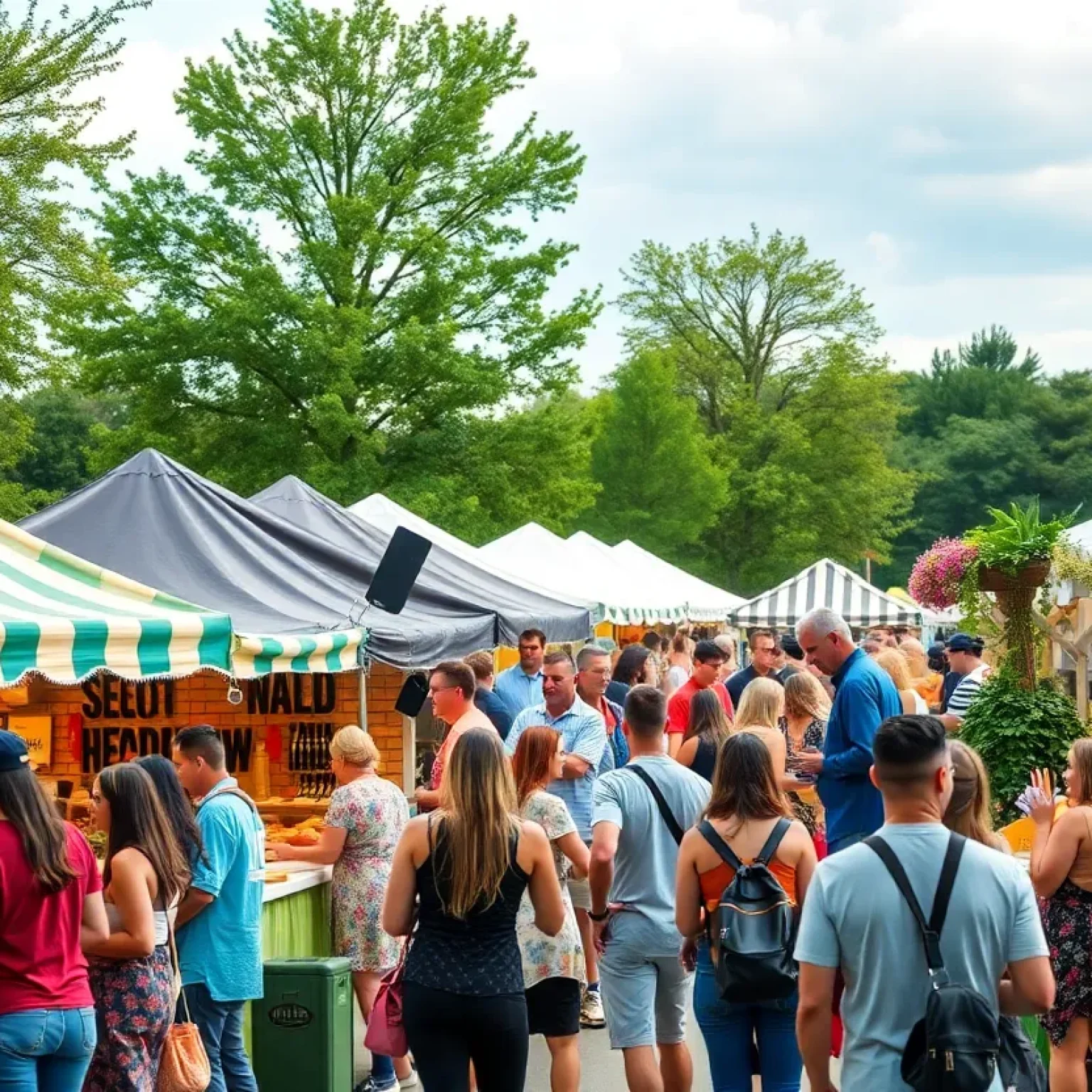 Crowd enjoying the vegan food festival in Central Florida
