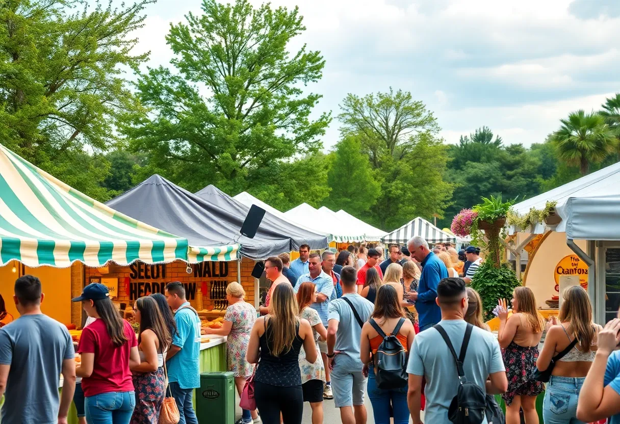 Crowd enjoying the vegan food festival in Central Florida