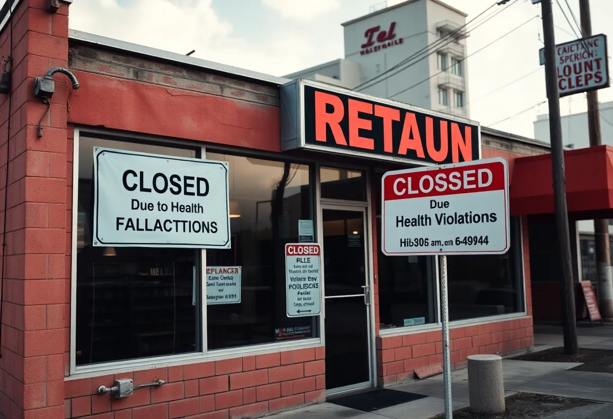 A restaurant in Orlando closed due to health violations