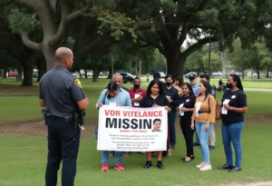 Community members search for a missing person in Orlando