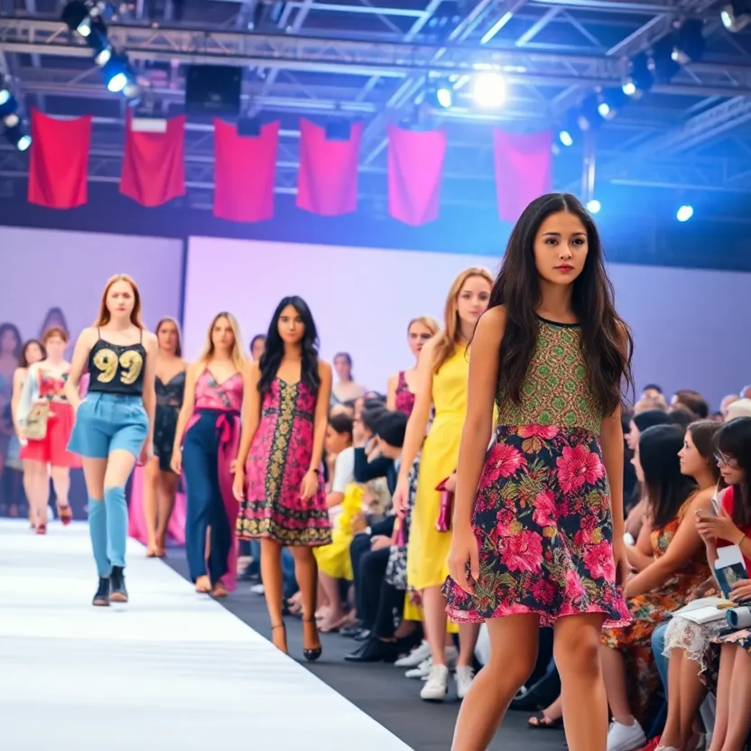 Runway show featuring young models at the Fancy Fashion Frenzy in Orlando