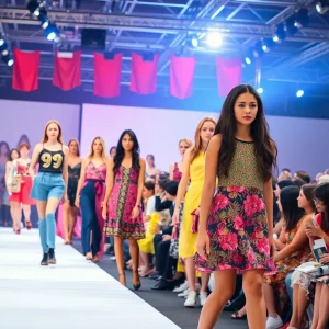 Runway show featuring young models at the Fancy Fashion Frenzy in Orlando