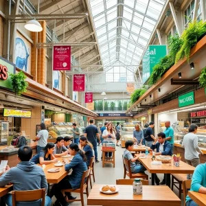 Exterior view of The Great Southern Box Food Hall in Orlando