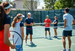University of Houston Tennis team training session