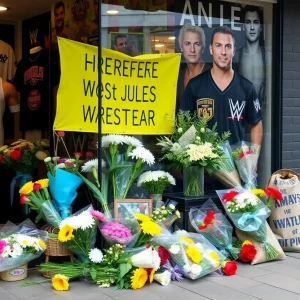 Fans paying tribute to Hulk Hogan at his memorabilia shop