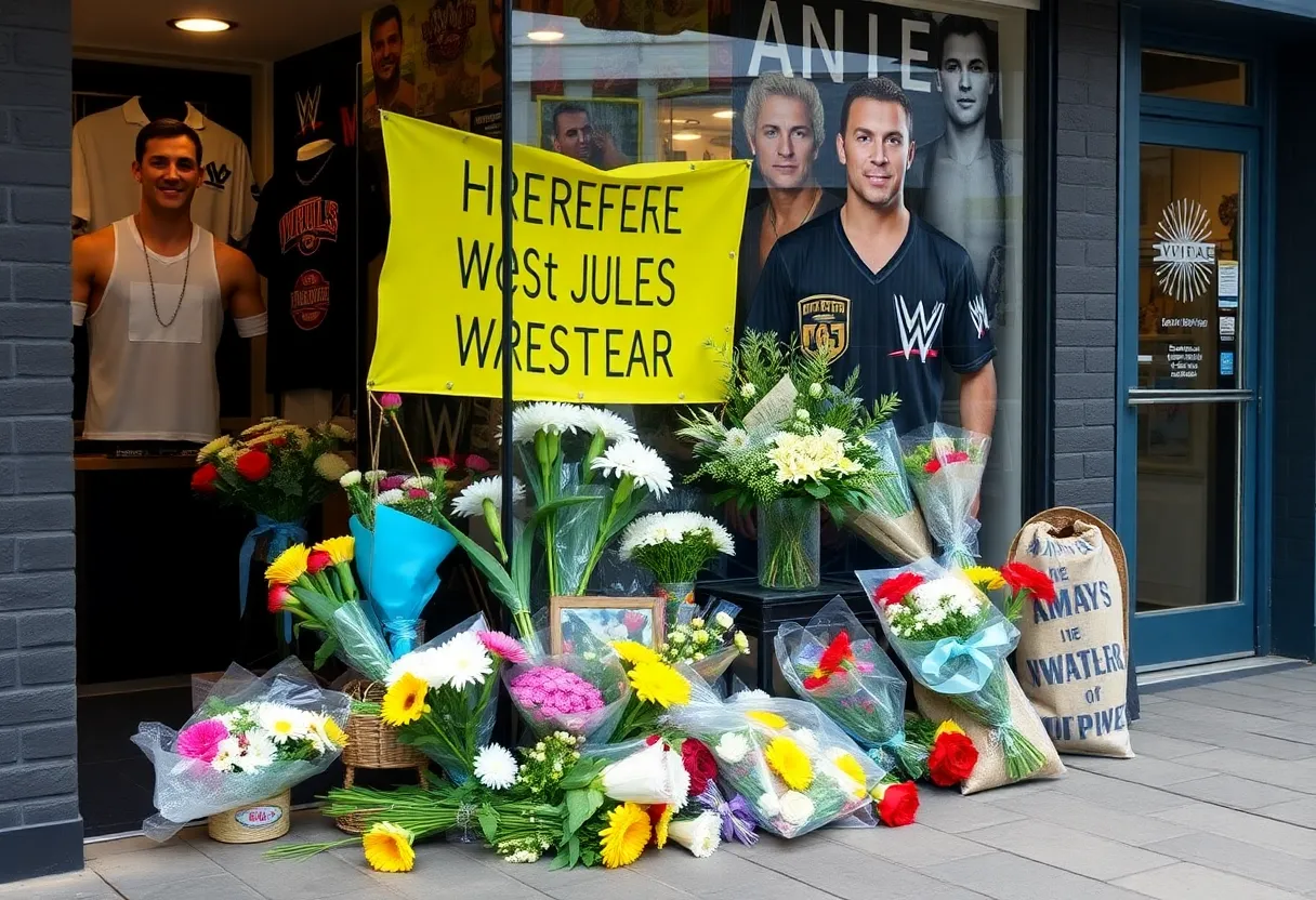 Fans paying tribute to Hulk Hogan at his memorabilia shop
