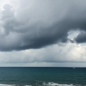 Storm clouds over Florida due to Invest 93L