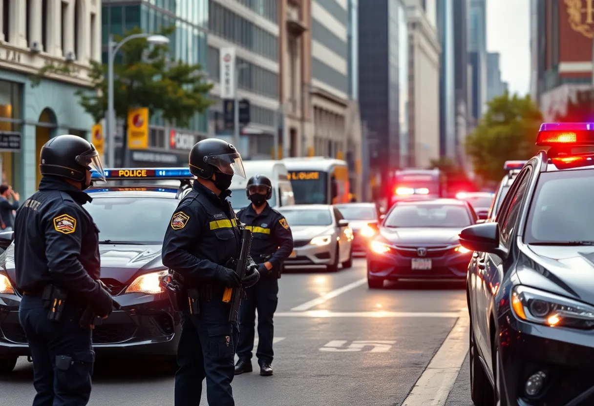 Law enforcement officers conducting an operation in Orlando