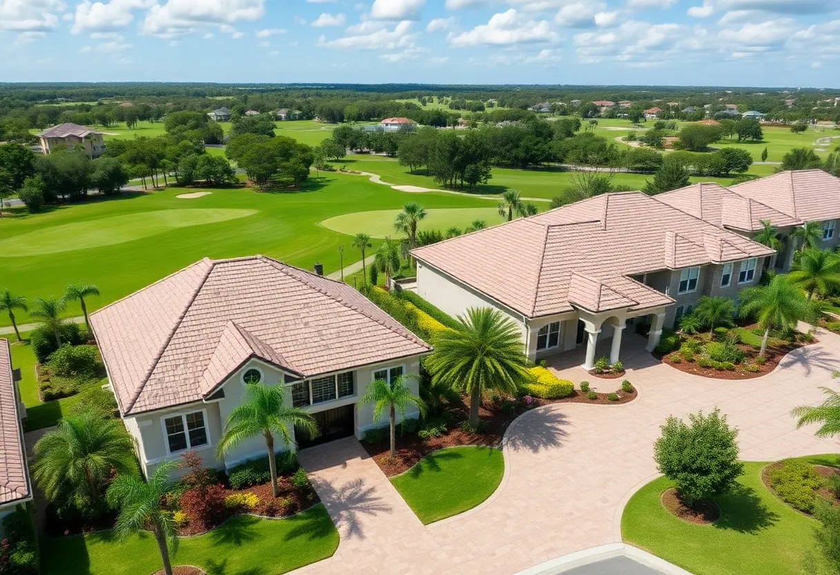 Luxury homes in the Golden Oak community at Disney World