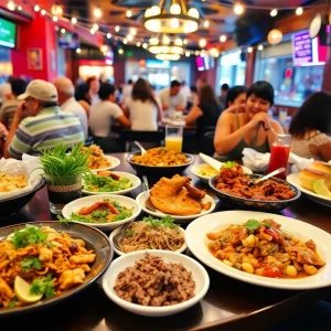 Diverse dining experience in Orlando with various dishes