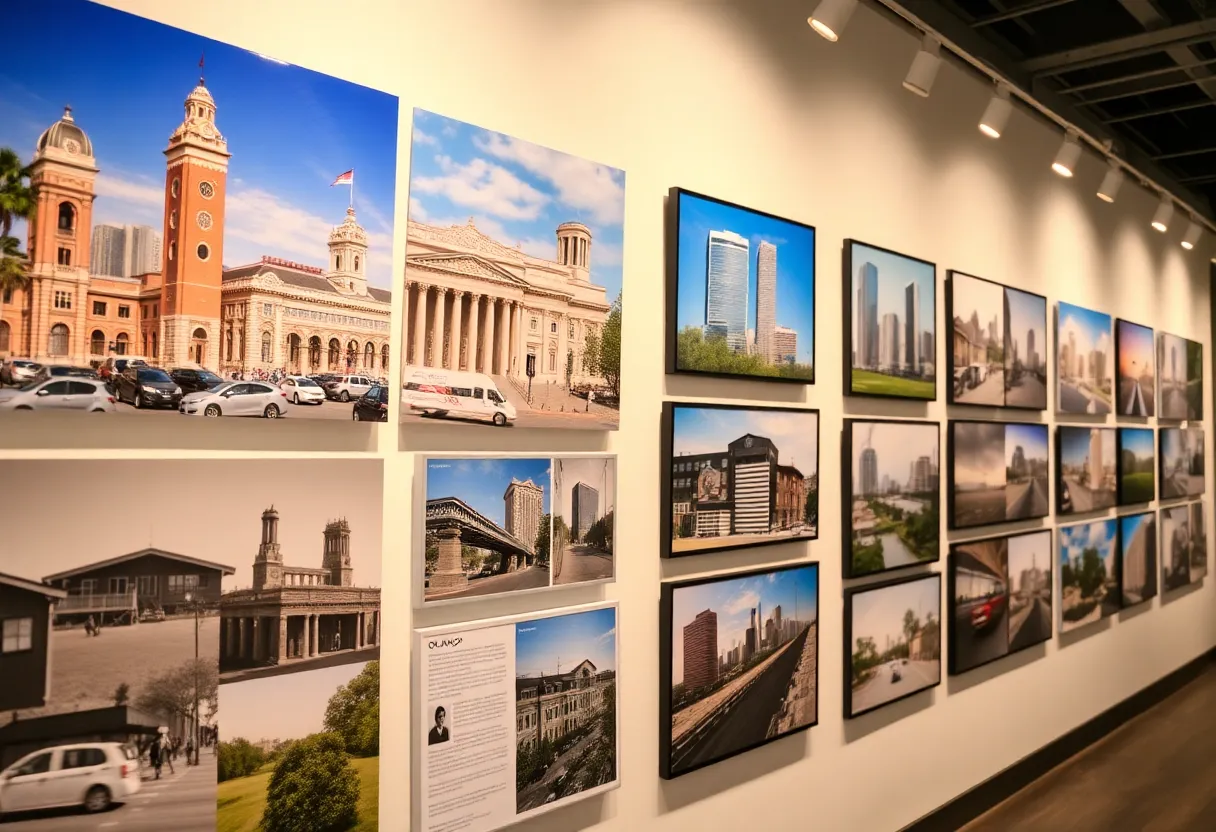 Photography display at Orlando's 150th anniversary art exhibition