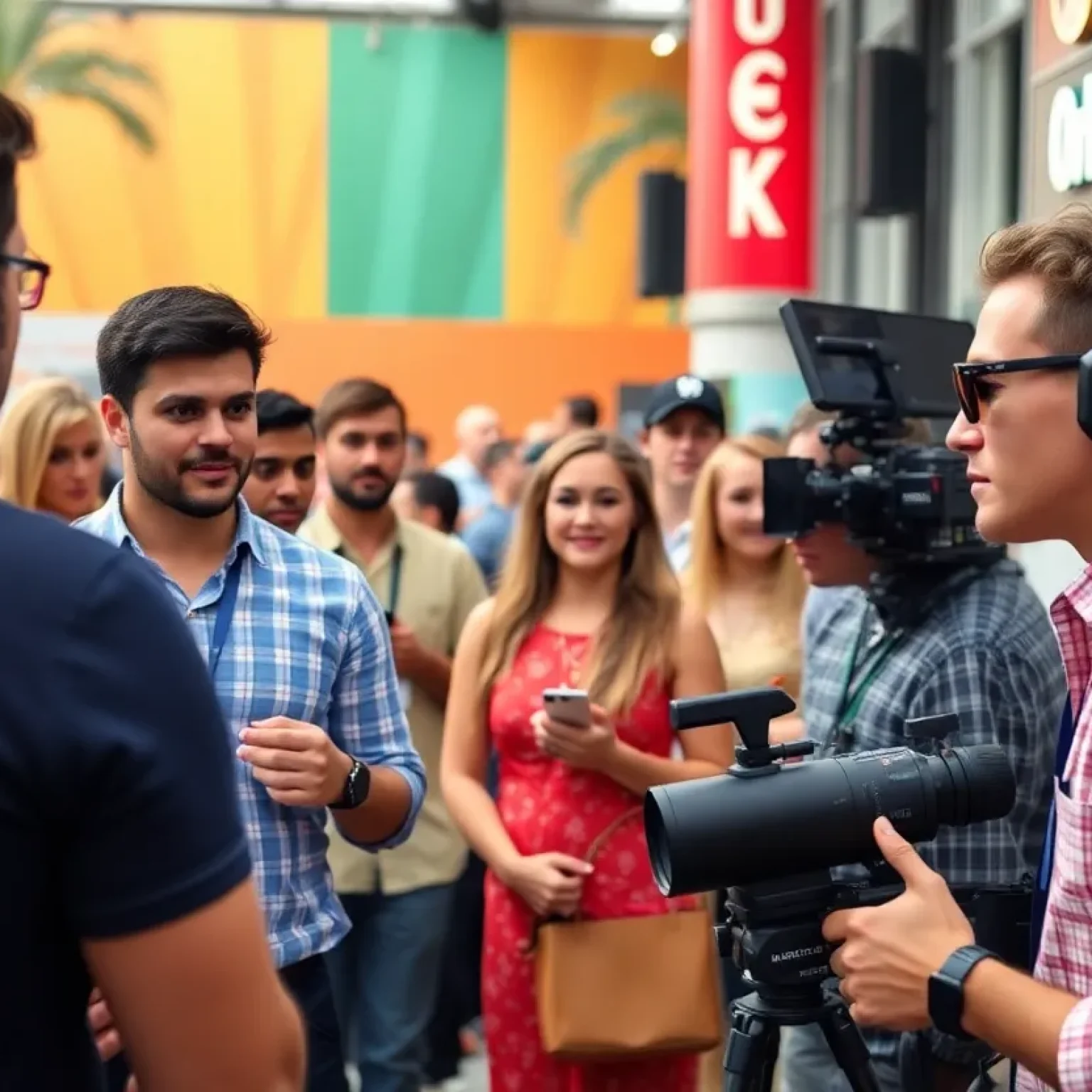 Diverse actors at a casting call in Orlando, Florida