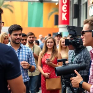 Diverse actors at a casting call in Orlando, Florida