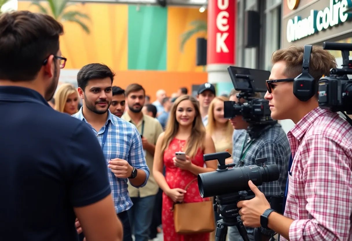 Diverse actors at a casting call in Orlando, Florida