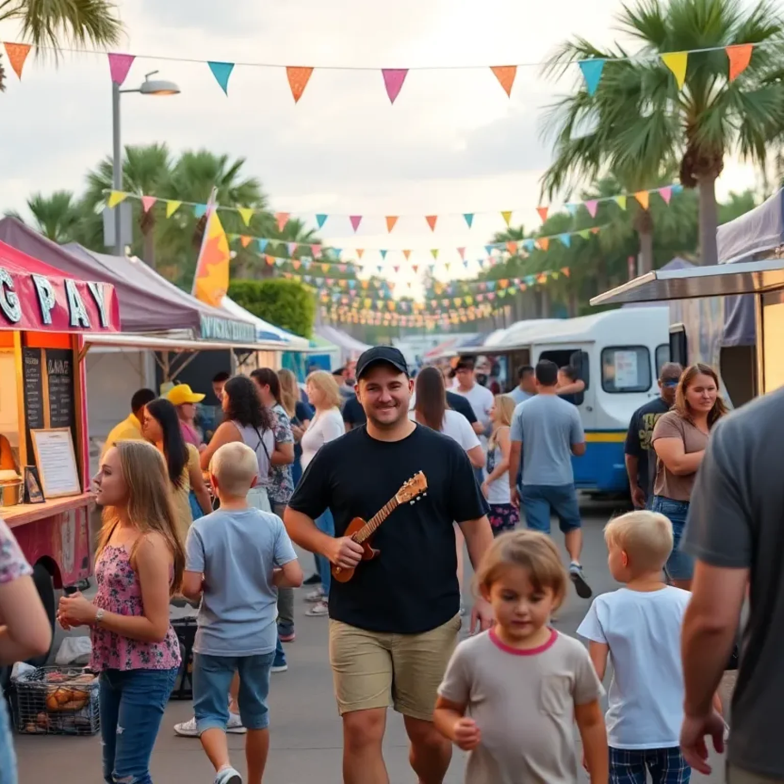 Community festival in Orlando with families and musicians.