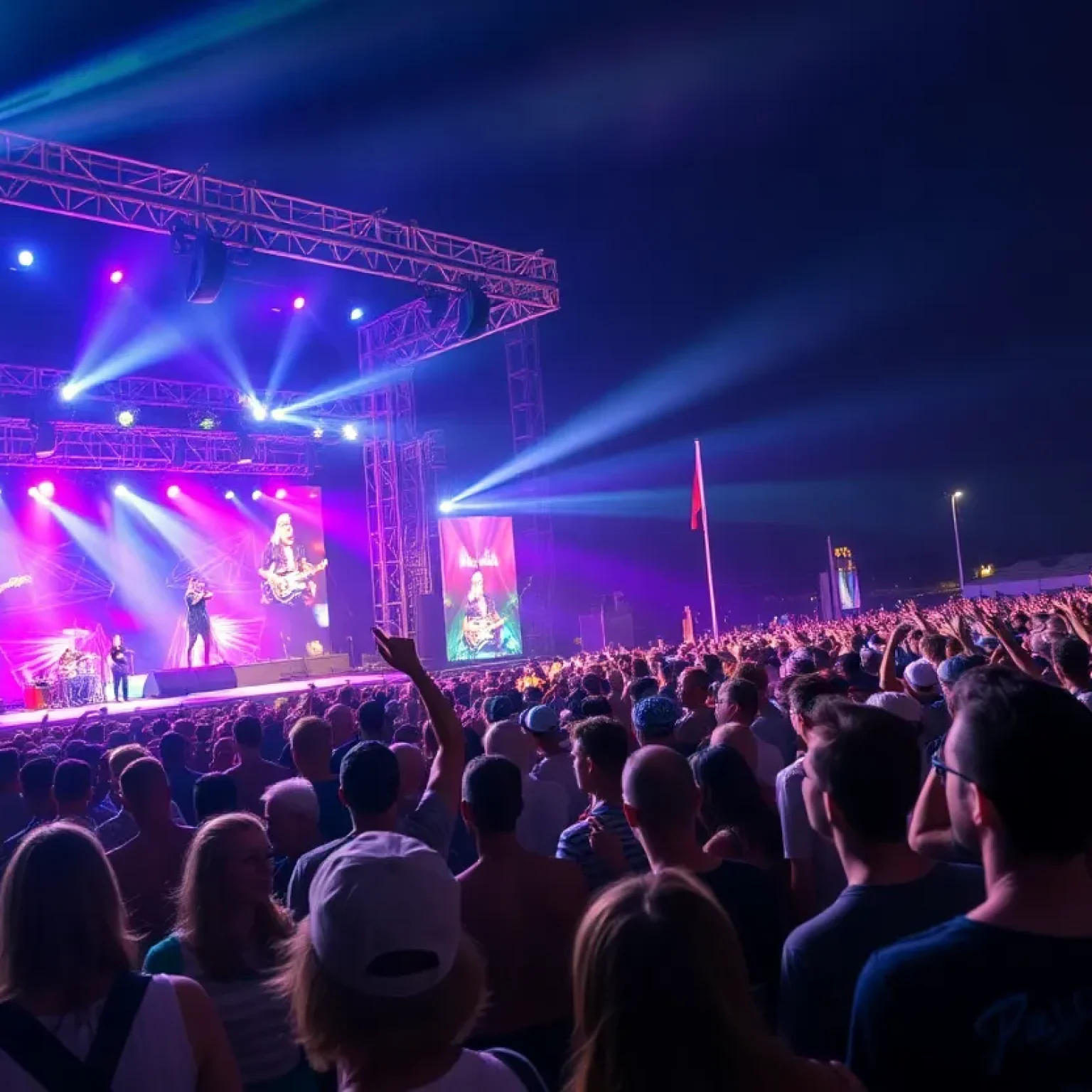 A lively crowd enjoying a concert in Orlando