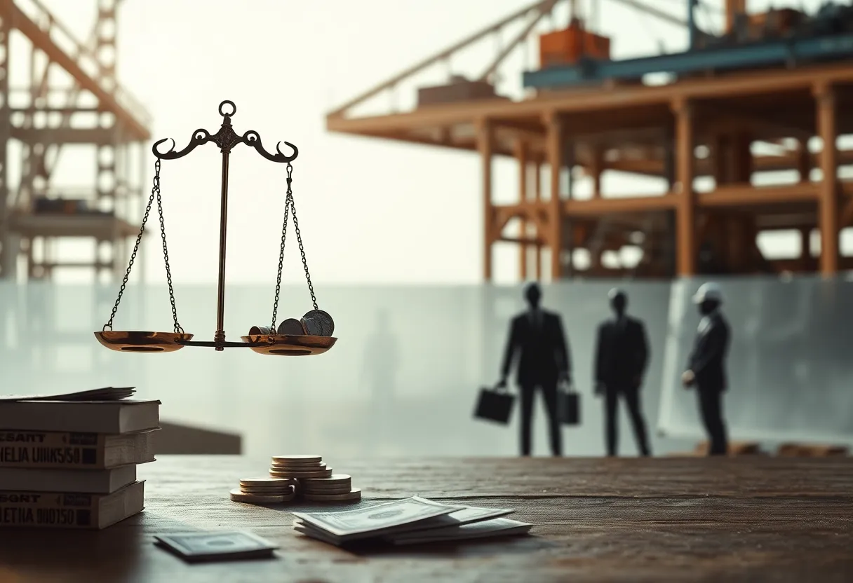Illustration of financial fraud in construction