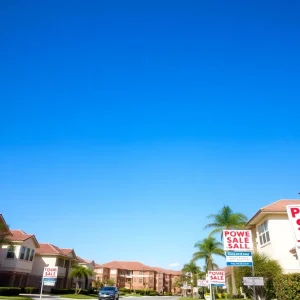 A neighborhood in Orlando with various homes for sale.
