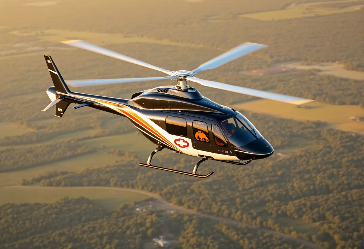 Airbus H145D3 helicopter used by Orlando Health for air medical transport