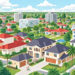 Diverse real estate landscape in Orlando, showing homes and neighborhoods