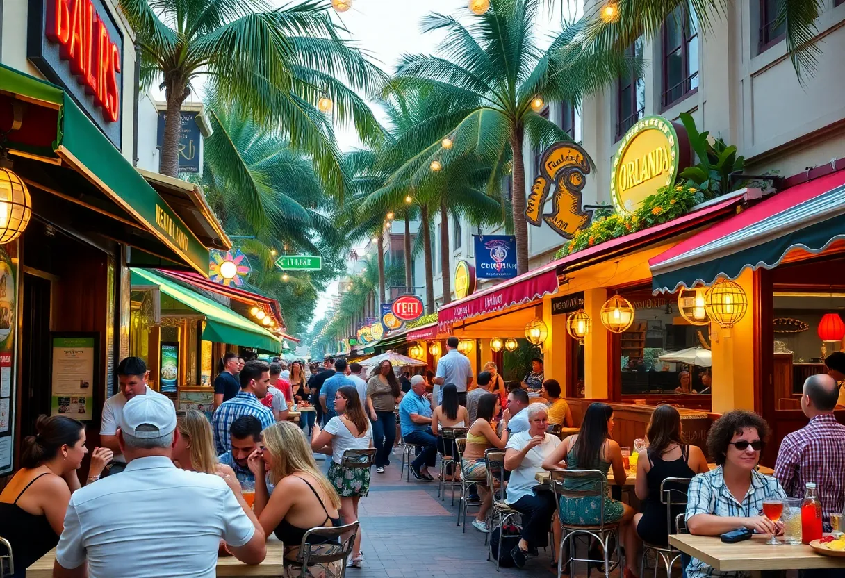 Dining scene in Orlando during Sip and Savor Weeks